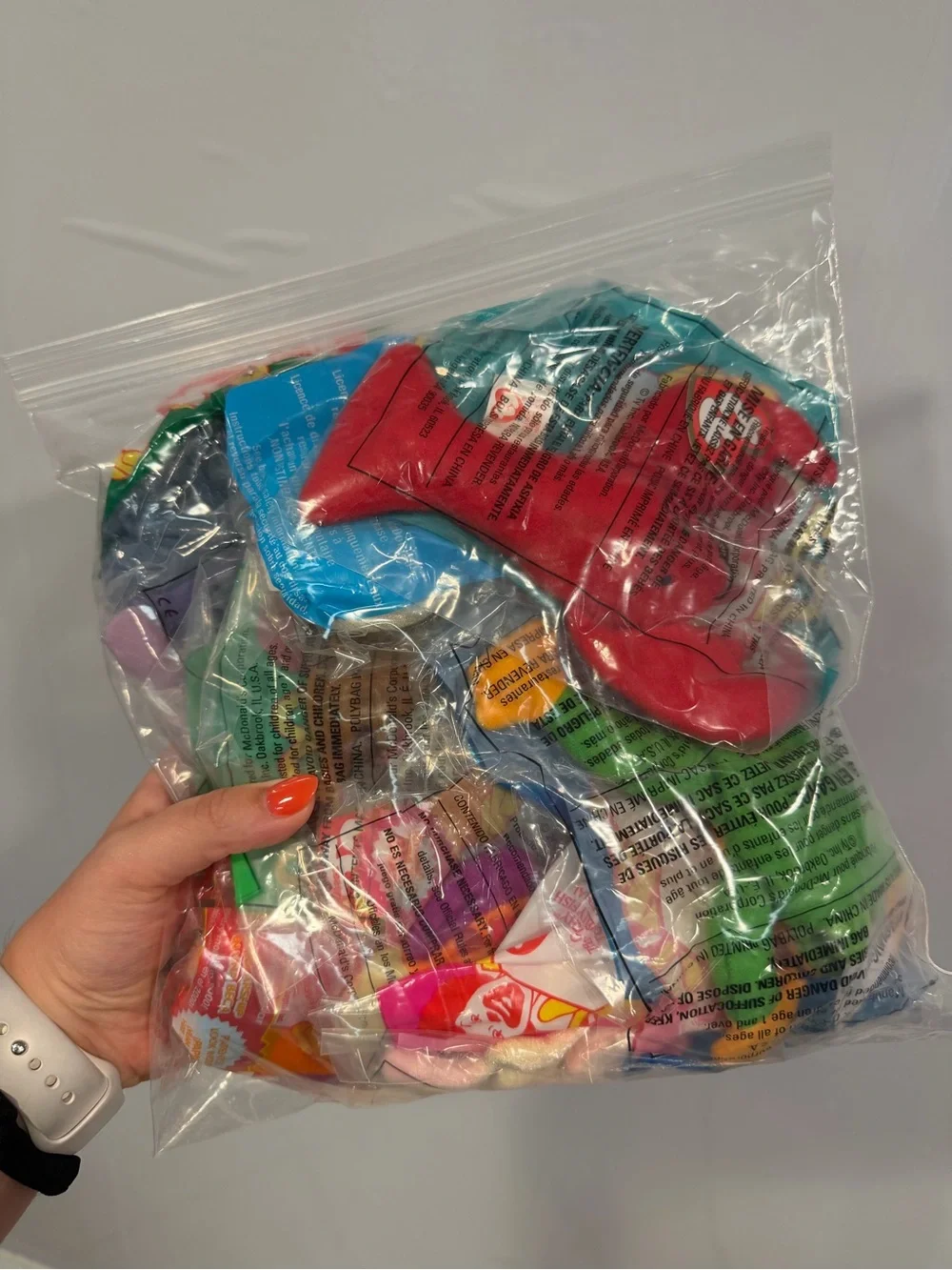 Ty Beanie Babies Assorted Plush Bundle - Purple, Blue, Orange aquatic McDonald’s